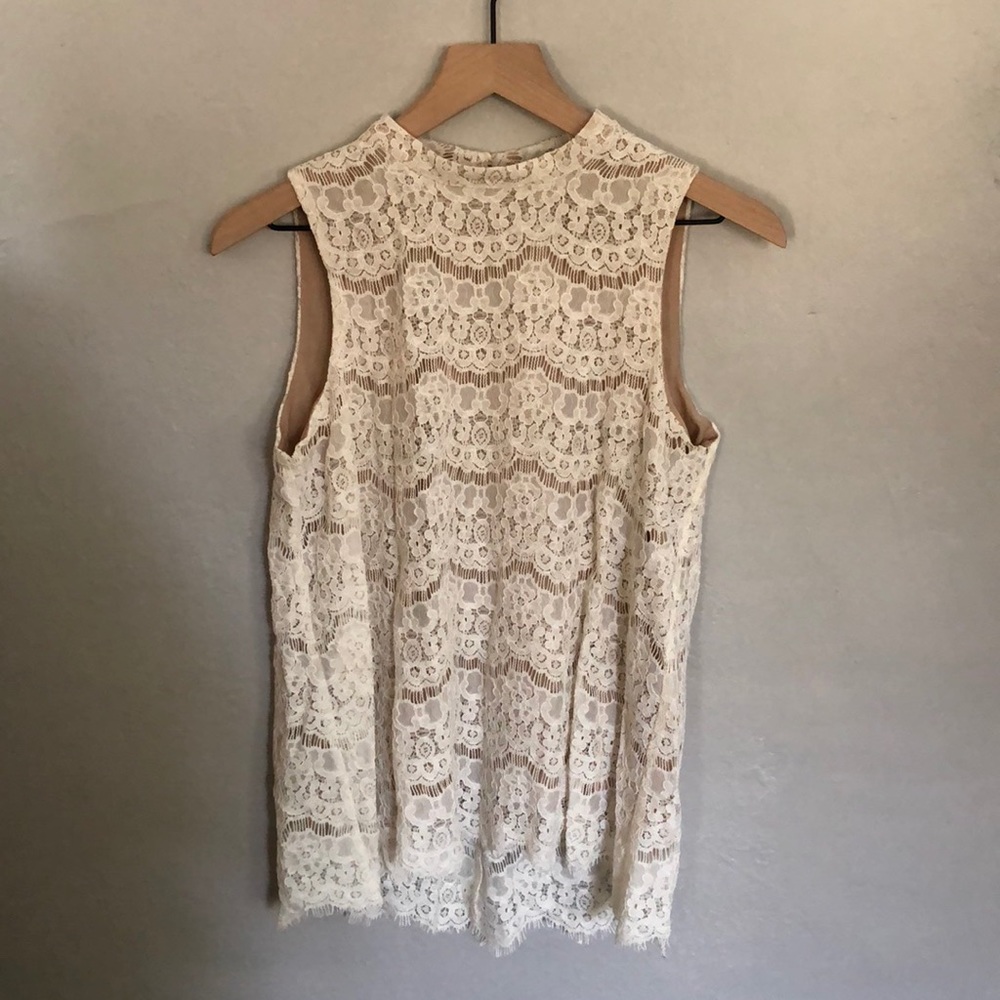 Rose and Olive Lace Tank Top with Lining SZ S/M
